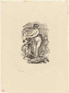 Mulher com Grapevine, 1ª variante de Pierre Auguste Renoir