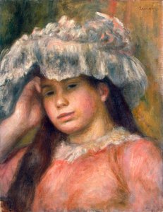 Moça de chapéu, 1892-1894. de Pierre Auguste Renoir