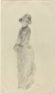 Junge Frau stehend, ca. 1880 von Pierre Auguste Renoir