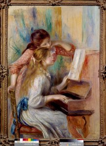 Jovens no estudo preparatório de piano de Pierre Auguste Renoir (1841-1919) 1892 Sun. 1,16x0,81 m Paris, musee de l