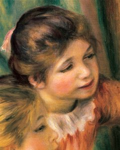 Meninas ao piano, detalhe de Pierre Auguste Renoir