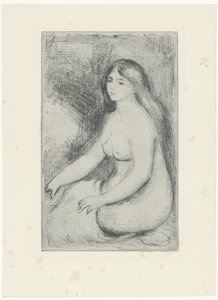 mulher nua sentada Asse Baigneuse de Pierre Auguste Renoir
