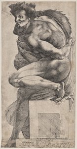 Ignudo (depois de Michelangelo) de Pierre Biard the Younger