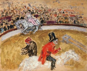 No Circo, c.1897 (óleo sobre tábua) de Pierre Bonnard