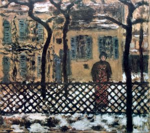 Atrás da cerca, c1895 de Pierre Bonnard