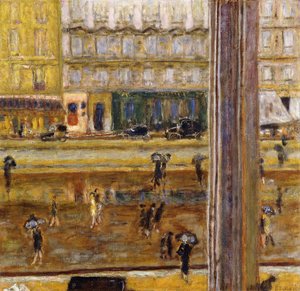 Boulevard des Batignolles (A chuva), c.1926 (óleo sobre tela) de Pierre Bonnard