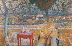 Conversa na Provença, c.1913-14 (óleo sobre tela) de Pierre Bonnard
