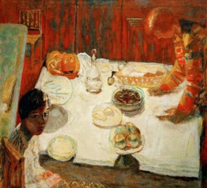 A toalha de mesa branca de Pierre Bonnard