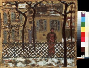 Atrás da Cerca. Pintura de Pierre Bonnard (1867-1947) de Pierre Bonnard