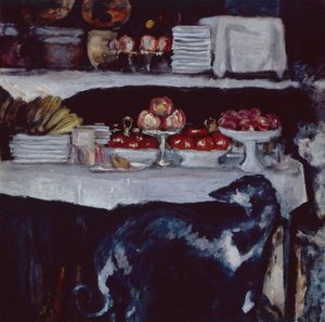Greyhound and Still Life, c.1920-25 (óleo sobre tela) de Pierre Bonnard