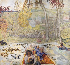 Em um barco de Pierre Bonnard
