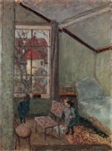 Interior da oficina com dois filhos de Pierre Bonnard