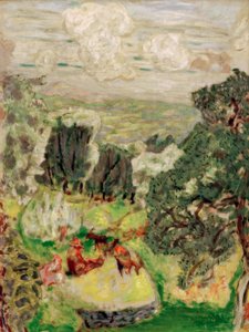 The Olive Grove; Paisagem com cabras de Pierre Bonnard