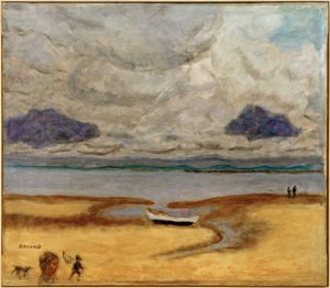 Praia na maré baixa (maré baixa em Arcachon) de Pierre Bonnard
