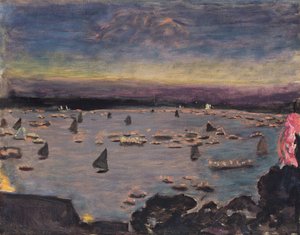 Procissão de lanterna no exterior Alster, 1913 de Pierre Bonnard