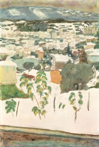 Le Cannet in the Snow, c.1927 (óleo sobre tela) de Pierre Bonnard