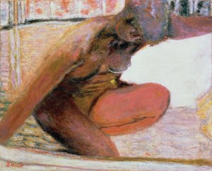 Nude agachado no banho, 1940