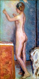 Nude on Blue Background Painting de Pierre Bonnard (1867-1947) 1915 Solothurn, Silvan Kocher Collection