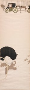 Passeio das Enfermeiras, Friso de Carruagens, 1895. de Pierre Bonnard
