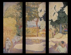 Sobre o Mediterrâneo (tríptico) de Pierre Bonnard