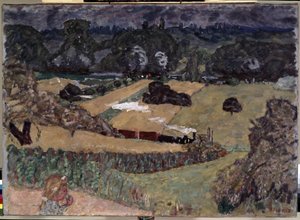 Paisagem com comboio de mercadorias. Pintura de Pierre Bonnard (1867-1947) de Pierre Bonnard