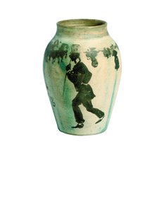 Vaso pequeno: scène de rue, c.1894-95 (tinta nanquim em vaso de balaústre de porcelana pintada sem esmalte) de Pierre Bonnard