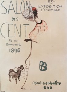 Cartaz publicitário da 23ª exposição do Salon des Cent, 1896