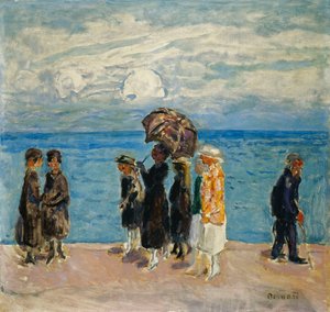 Promenaders à beira-mar; Walkers by the Sea de Pierre Bonnard