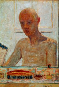 Pintura Auto-Retrato por Pierre Bonnard (1867-1947) Coleção do século 20 Madame Frank F. Gould de Pierre Bonnard