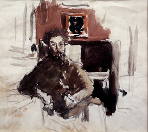 Auto-Retrato Pintura de Pierre Bonnard (1867-1947) Colecção Privada do século XX de Pierre Bonnard