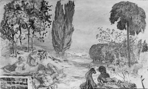 Noite de Verão (óleo sobre tela) de Pierre Bonnard