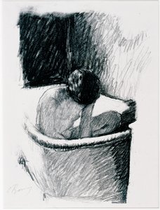 The Bath, c.1925 (litho) de Pierre Bonnard