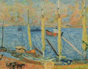 O porto de St. Tropez, 1930 de Pierre Bonnard