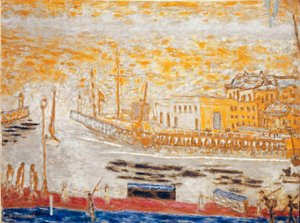 Trouville, la sortie du port Pintura de Pierre Bonnard (1867-1947) 1938-1945 Dim. 77x103 cm Paris, museu nacional de arte moderna de Pierre Bonnard