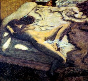 Mulher reclinada em uma cama, ou a mulher indolente, 1899 de Pierre Bonnard