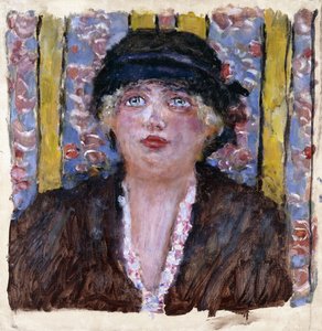 Mulher de Chapéu, c.1920 (óleo sobre tela) de Pierre Bonnard