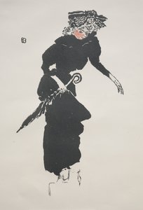 Mulher com guarda-chuva de Pierre Bonnard