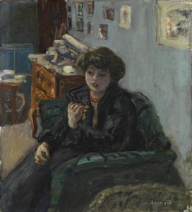 Young Woman in an Interior, c.1906 (óleo sobre tela) de Pierre Bonnard
