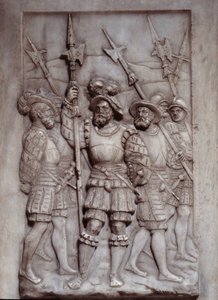 Soldados Detalhe dos relevos de base do túmulo de François I (1494 - 1547) realizado por Pierre Bontemps (1505/1510-1568/1570)