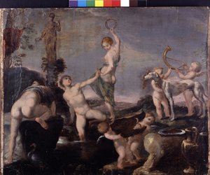 A caça de Meleagra com o javali - pintura