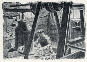 Estampagem de talheres com um moinho Gravação de "Excursion a travers les metiers" de Pierre Calmette Private Collection