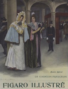 Um dia de assinatura na Comédie-Francaise (dia de assinatura na Comédie-Francaise). Capa do Ilustre Figaro, junho de 1897