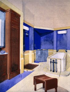 Projecto de casa de banho, c. 1925 (gouache)