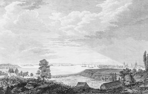 Uma visão sudoeste da cidade de Nova York, na América do Norte, ca. 1768.