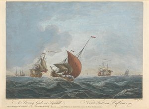 Um vendaval forte ou Squall de Pierre Charles Canot