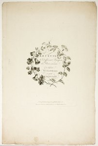 Capa da coleção de diferentes ramos de flores, inventada e desenhada por Jean Pillement e gravada por P. C. Canot de Pierre Charles Canot