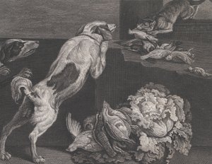 Cães e natureza morta, 1778