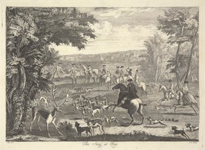 O veado na baía de Pierre Charles Canot