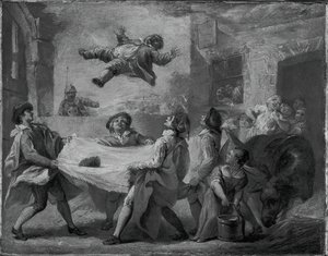 Sancho Pança sendo jogado em um cobertor, 172324.
