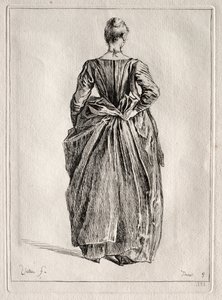 Estudo de uma mulher de costas de Pierre Charles Trémolière